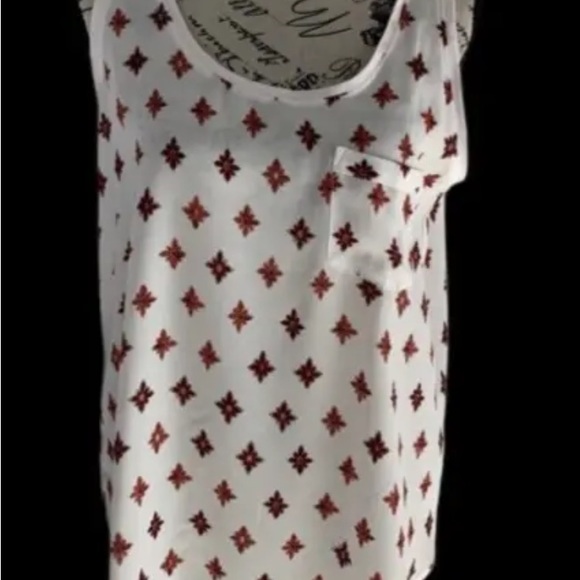 Ann Taylor Loft Semi Sheer Tank Top with pocket 100% Polyester women's MP - Picture 2 of 12